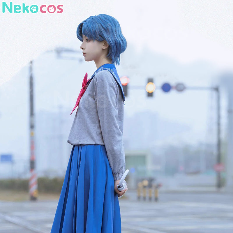 【Auf Lager】Anime Sailor Moon Crystal Cosplay Sailor Mercury Ami Mizuno Uniform Cosplay Kostüm