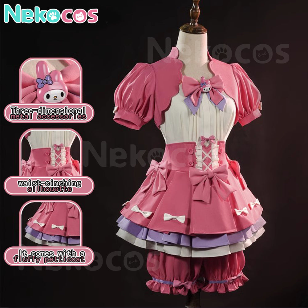 【Nekocos】Game Identity Ⅴ Cosplay Cheerleader Lily Barriere x Sanrio Characters Crossover II Cosplay Costume Plus Size | Custom-Tailor