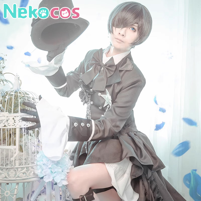 【Nekocos】Anime Black Butler Cosplay Kuroshitsuji Ciel Phantomhive Cosplay Costume | In Stock