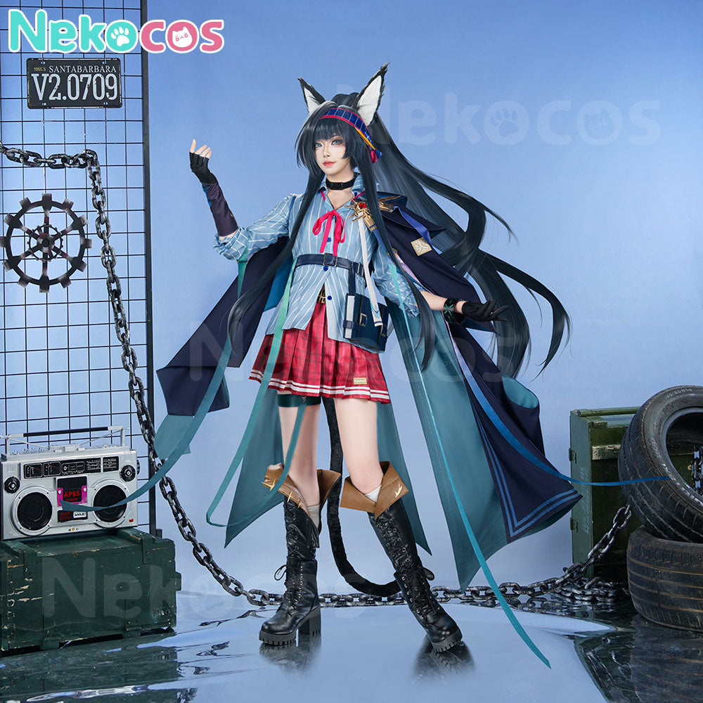 【Nekocos】Game Arknights Cosplay Blaze Explosive Blue Flame Cosplay Costume Premium Edition
