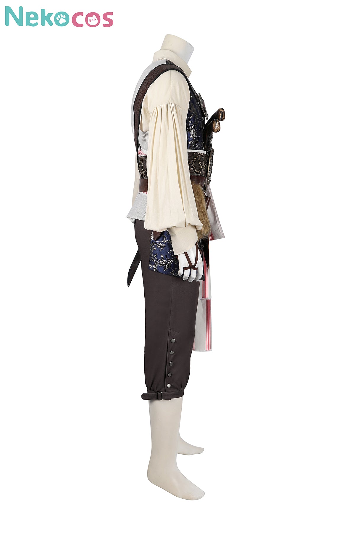 【Nekocos】Movie Jack Cosplay Costume Black Jacket Uniform Halloween Cape Standard Collar Custom Christmas Cosplay Costume | Custom-Tailor