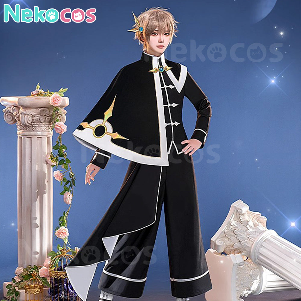 【Auf Lager】Anime Card Captor Sakura Cosplay Syaoran Li Schwarz-Weiß-Anzug Cosplay Kostüm