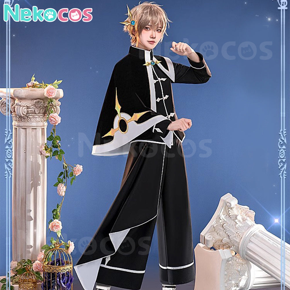 【Auf Lager】Anime Card Captor Sakura Cosplay Syaoran Li Schwarz-Weiß-Anzug Cosplay Kostüm