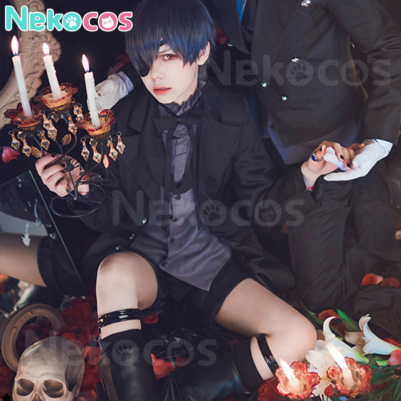 【Nekocos】Anime Black Butler Cosplay Lady Ciel Phantomhive Devil costume | In Stock
