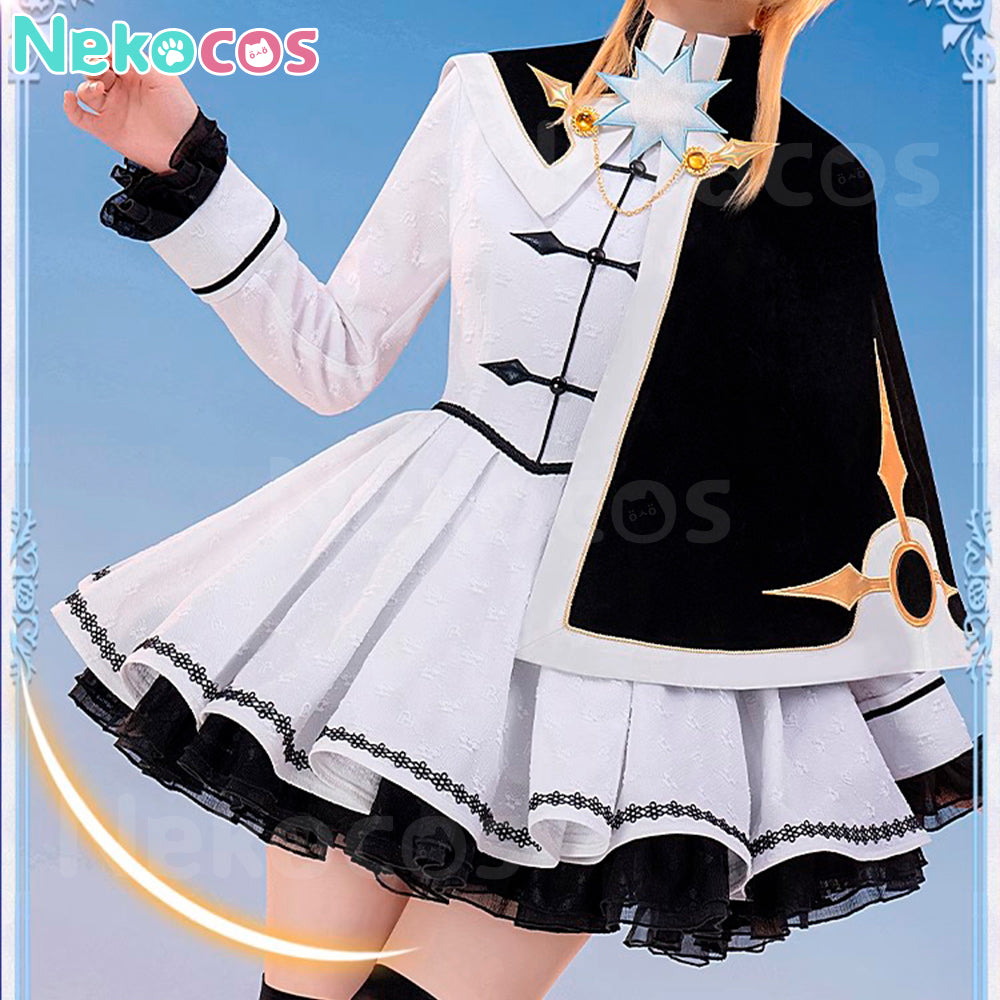 【Nekocos】Anime Cardcaptor Sakura Cosplay Kinomoto Sakura Black / White Dress Cosplay Costume | In Stock