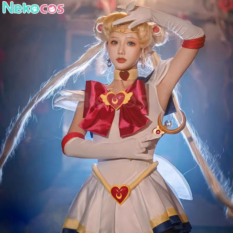【Auf Lager】Anime Sailor Moon SuperS Cosplay Sailor Moon Usagi Tsukino Kampfanzug Cosplay Kostüm