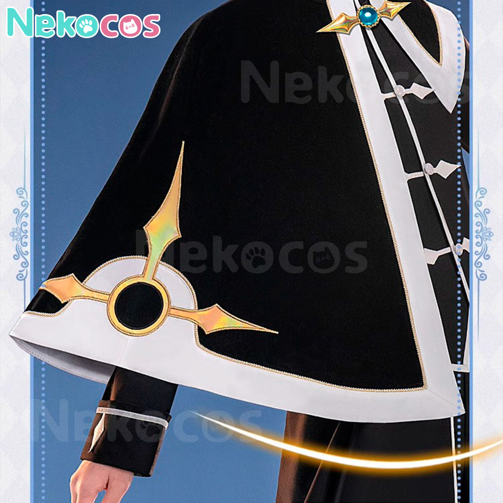【Nekocos】Anime Cardcaptor Sakura Cosplay Syaoran Li Black And White Suit Cosplay Costume | In Stock