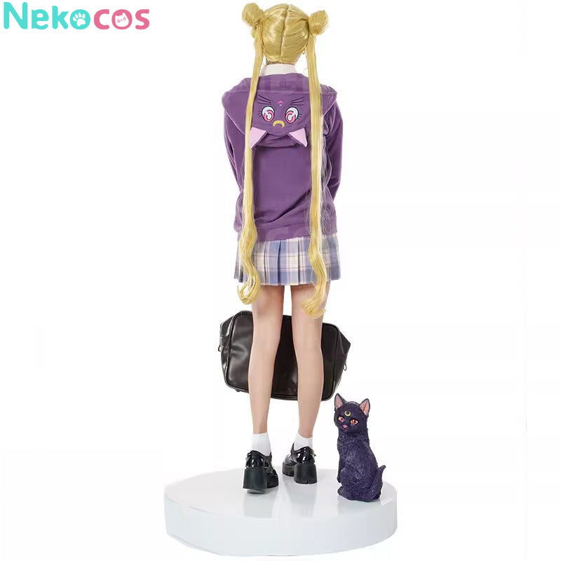 【Nekocos】Anime Cosplay Usagi Tsukino Zipper Hoodie Cosplay Costume | In Stock