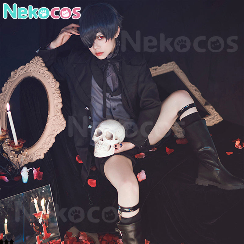 【Nekocos】Anime Black Butler Cosplay Lady Ciel Phantomhive Devil costume | In Stock