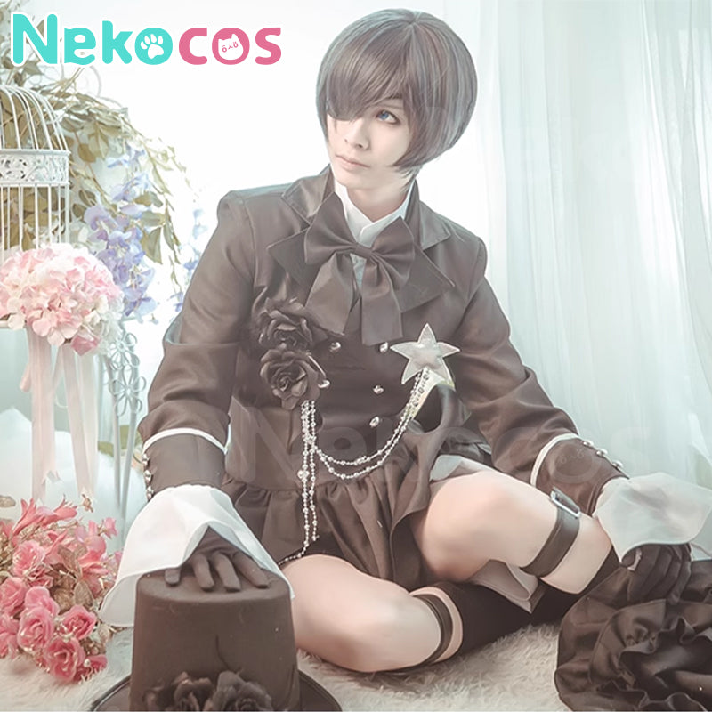 【Nekocos】Anime Black Butler Cosplay Kuroshitsuji Ciel Phantomhive Cosplay Costume | In Stock