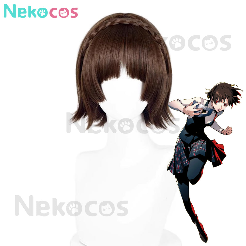【Nekocos】Game Persona 5 Cosplay Makoto Niijima Cosplay Wig | In Stock