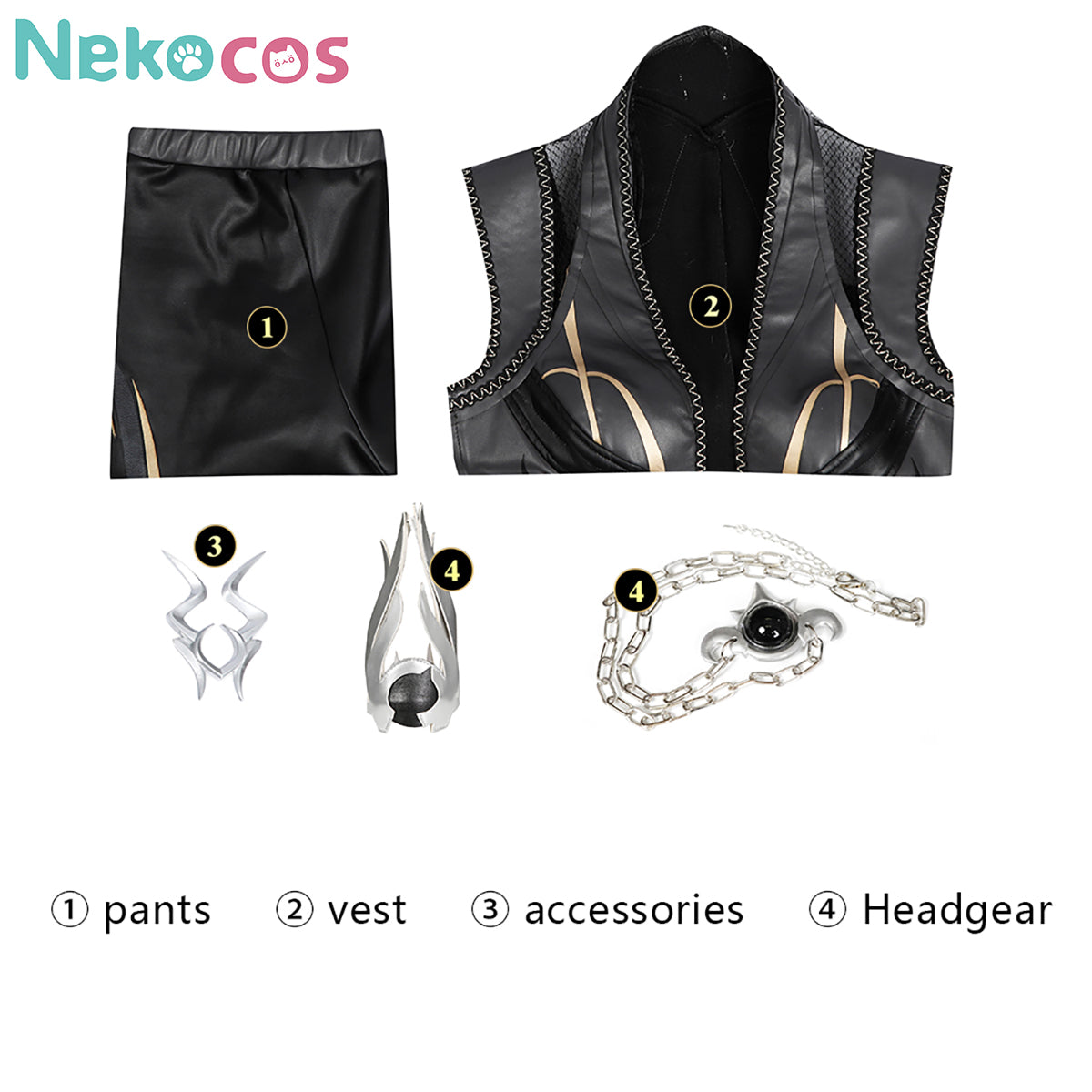 【Nekocos】Movie Cosplay Costume Halloween Cape Standard Collar Custom Christmas Cosplay Costume | Custom-Tailor