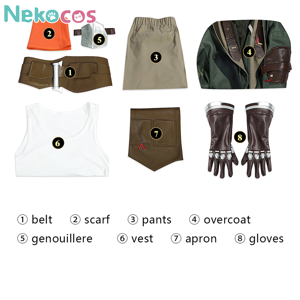 【Nekocos】Game Cosplay Costume Halloween Cape Standard Collar Custom Christmas Cosplay Costume | Custom-Tailor