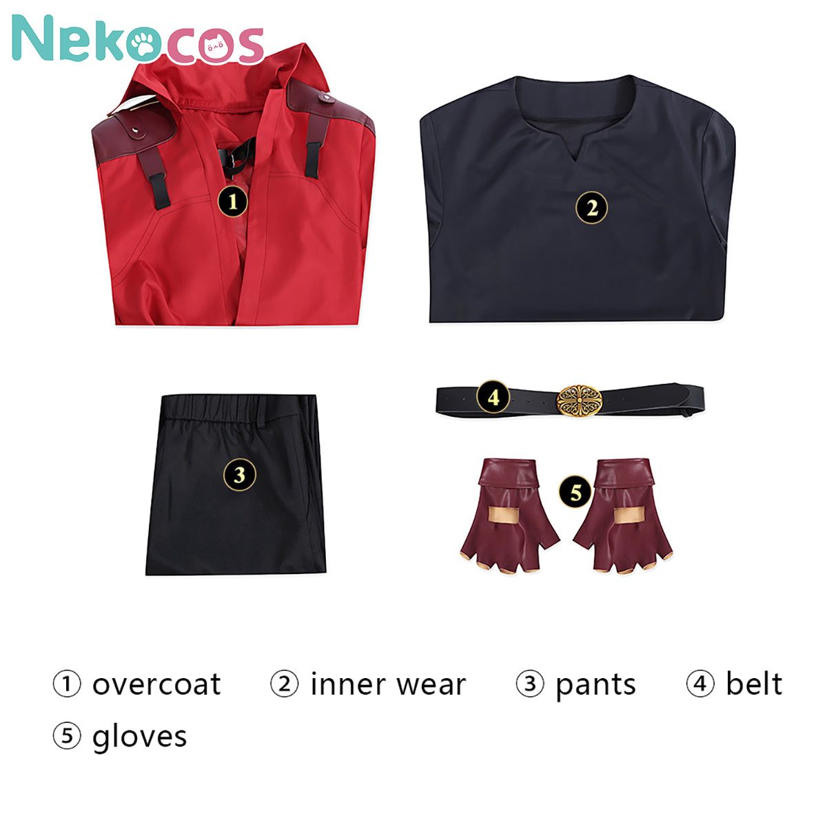 【Nekocos】Game Cosplay Costume Halloween Cape Standard Collar Custom Christmas Cosplay Costume | Custom-Tailor