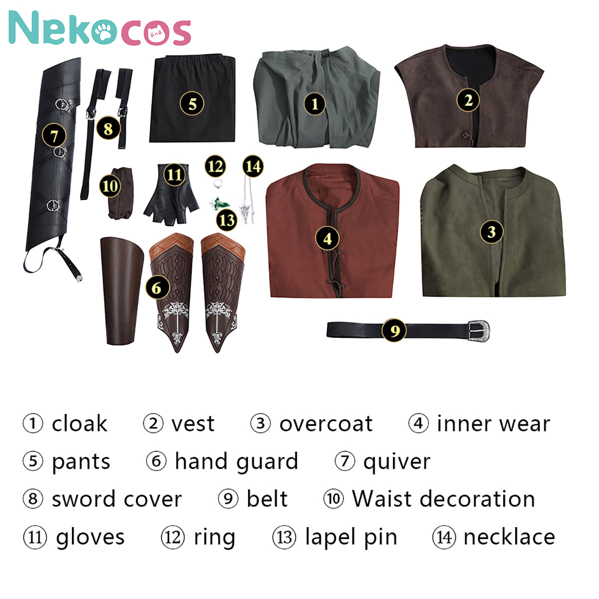 【Nekocos】Movie Cosplay Costume Halloween Cape Standard Collar Custom Christmas Cosplay Costume | Pre-Sale