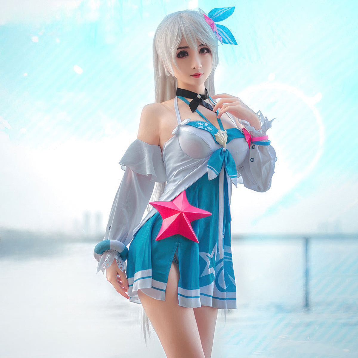【Nekocos】Game Honkai Impact 3rd Cosplay Kiana Kaslana Herrscher of the Void Swimsuit Cosplay Costume