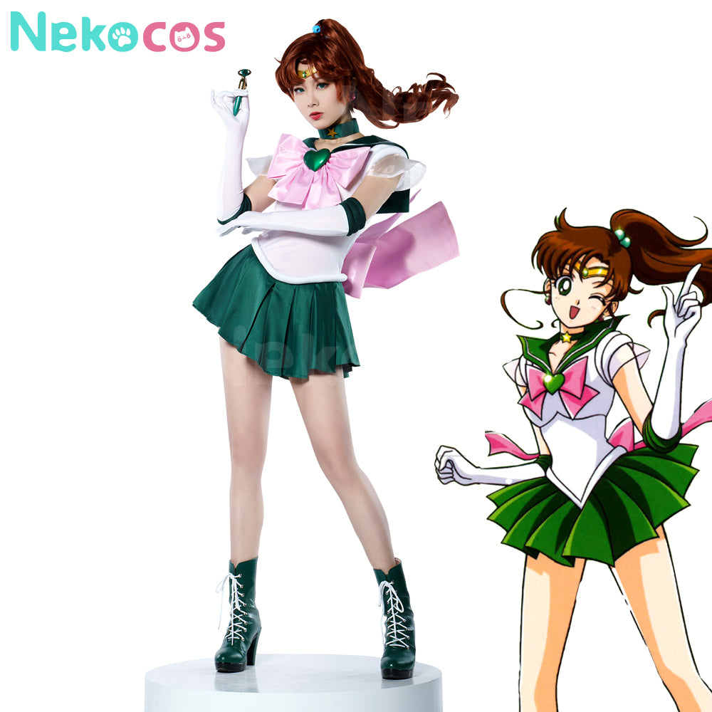 【Nekocos】Anime Sailor Moon SuperS Cosplay Sailor Jupiter Makoto Kino Battle Suit Cosplay Costume Premium Edition | In Stock