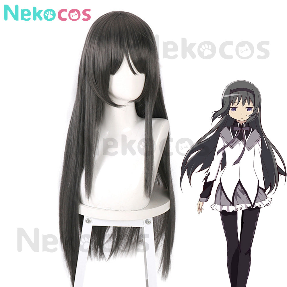 【Nekocos】Anime Puella Magi Madoka Magica Cosplay Akemi Homura Cosplay Wig | In Stock