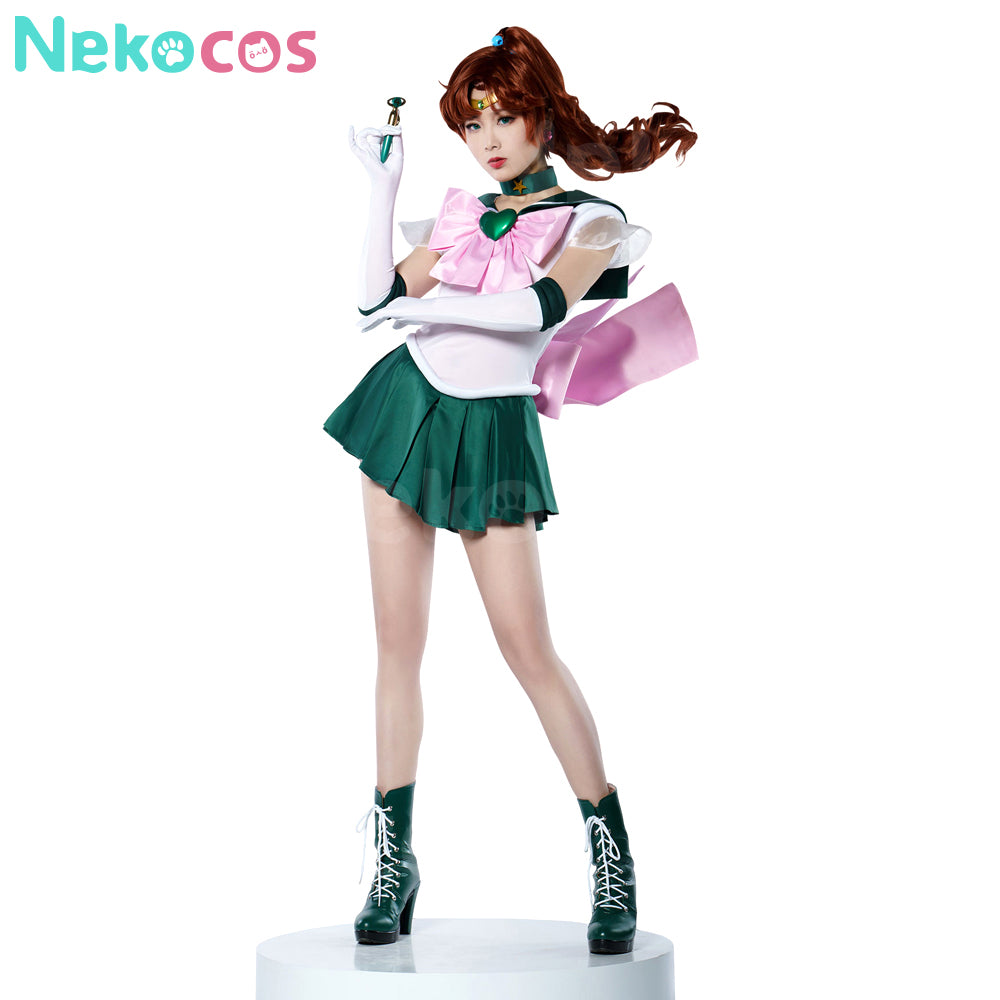 【Nekocos】Anime Sailor Moon SuperS Cosplay Sailor Jupiter Makoto Kino Battle Suit Cosplay Costume Premium Edition | In Stock