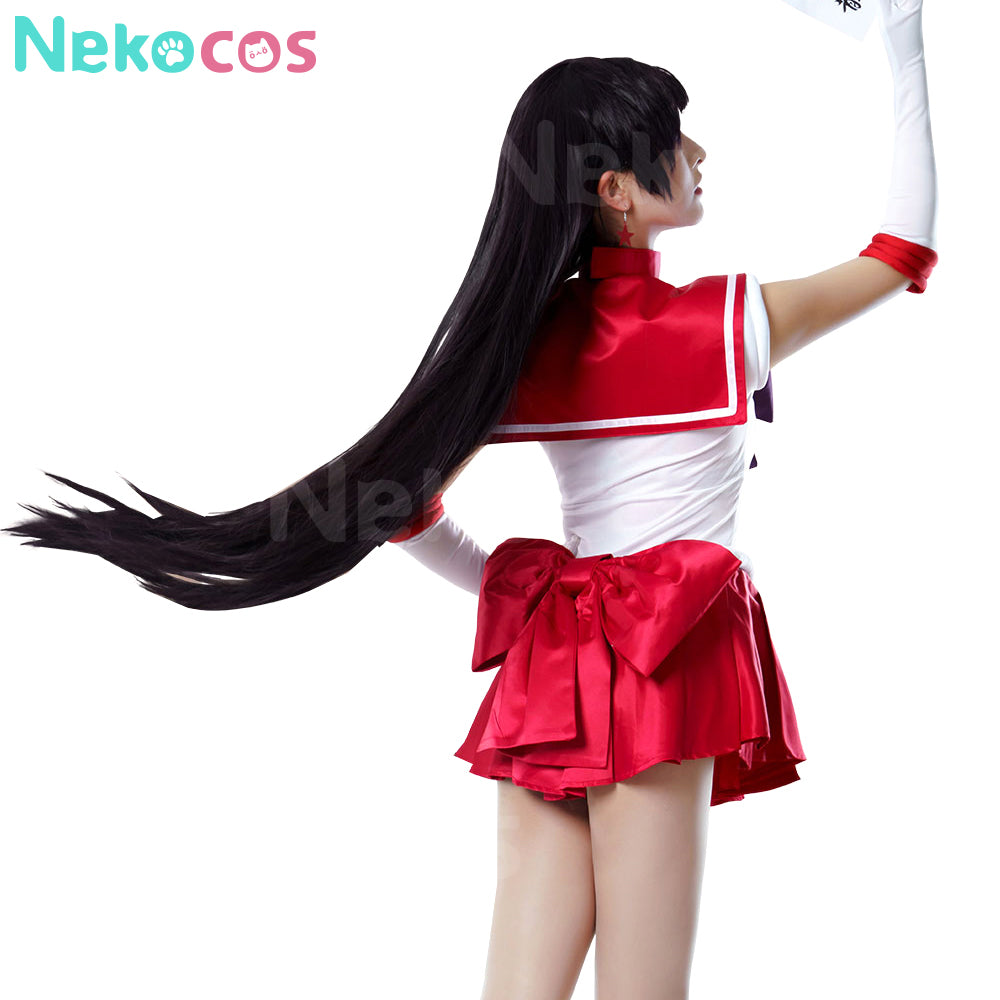 【Nekocos】Anime Sailor Moon Cosplay Sailor Mars Rei Hino Battle Suit Cosplay Costume Premium Edition | In Stock