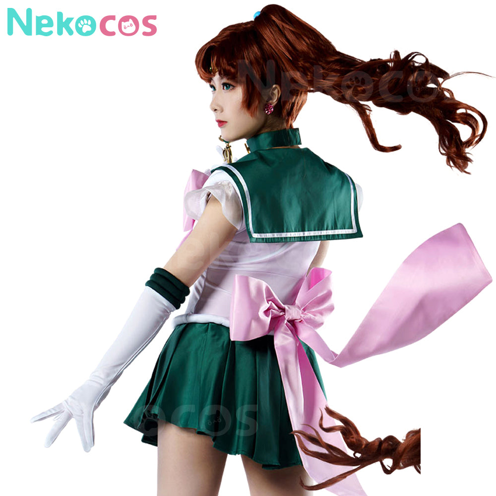 【Nekocos】Anime Sailor Moon SuperS Cosplay Sailor Jupiter Makoto Kino Battle Suit Cosplay Costume Premium Edition | In Stock
