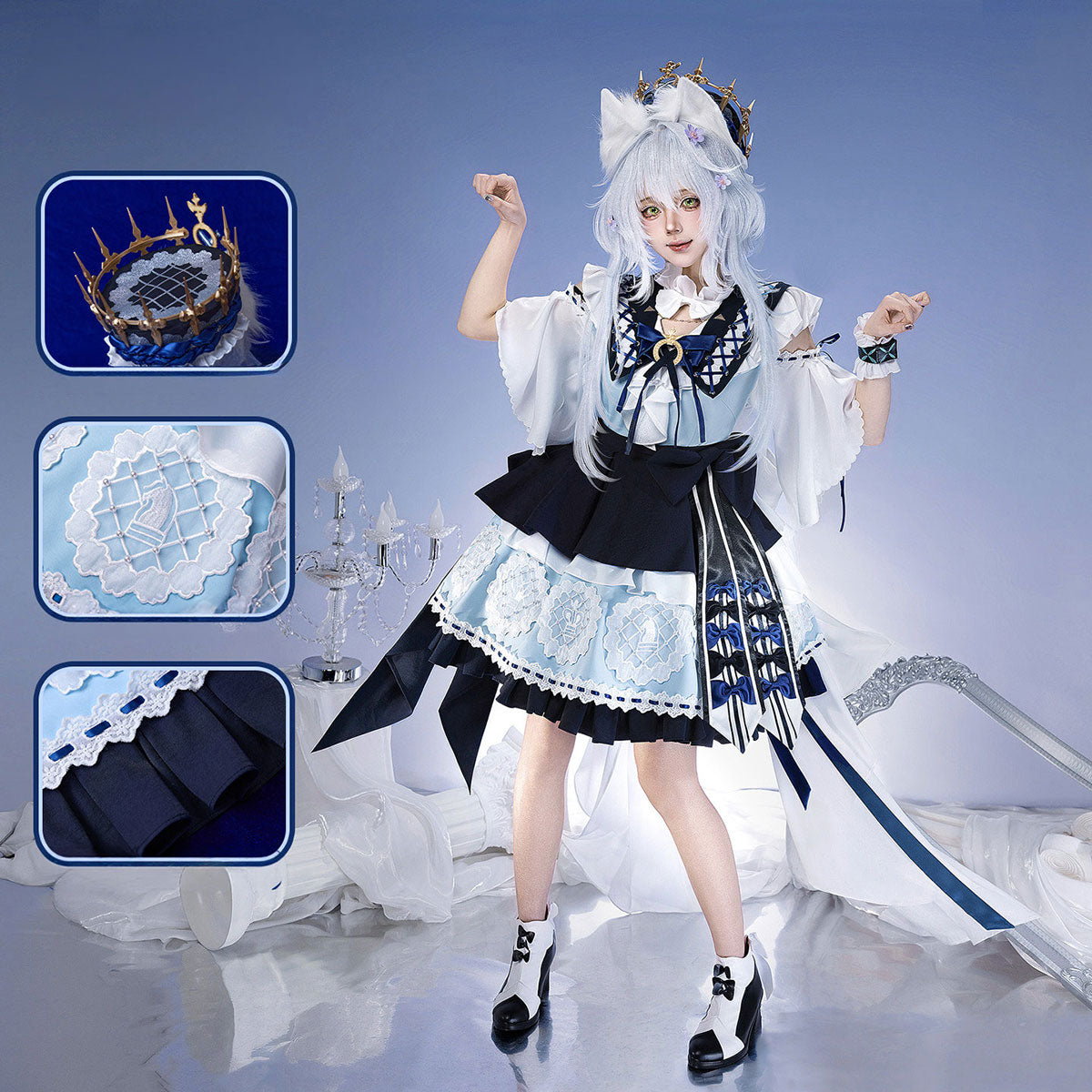 【Nekocos】Game Arknights Cosplay Rosmontis Test Collection Cosplay Costume | Custom-Tailor