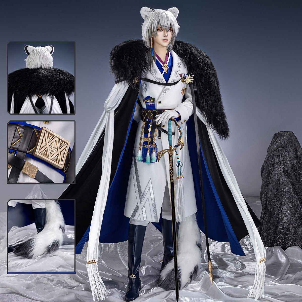 【Nekocos】Game Arknights Cosplay SilverAsh the Reignfrost Cosplay Costume Premium Edition | In Stock