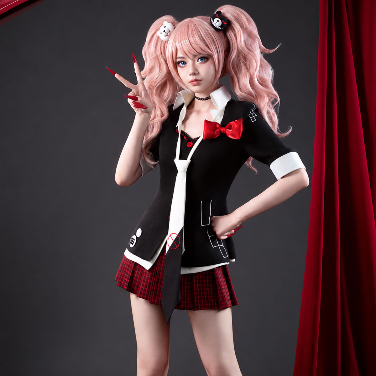 Junko Enoshima Cosplay Costume - Available NowCostume,Danganronpa,Game