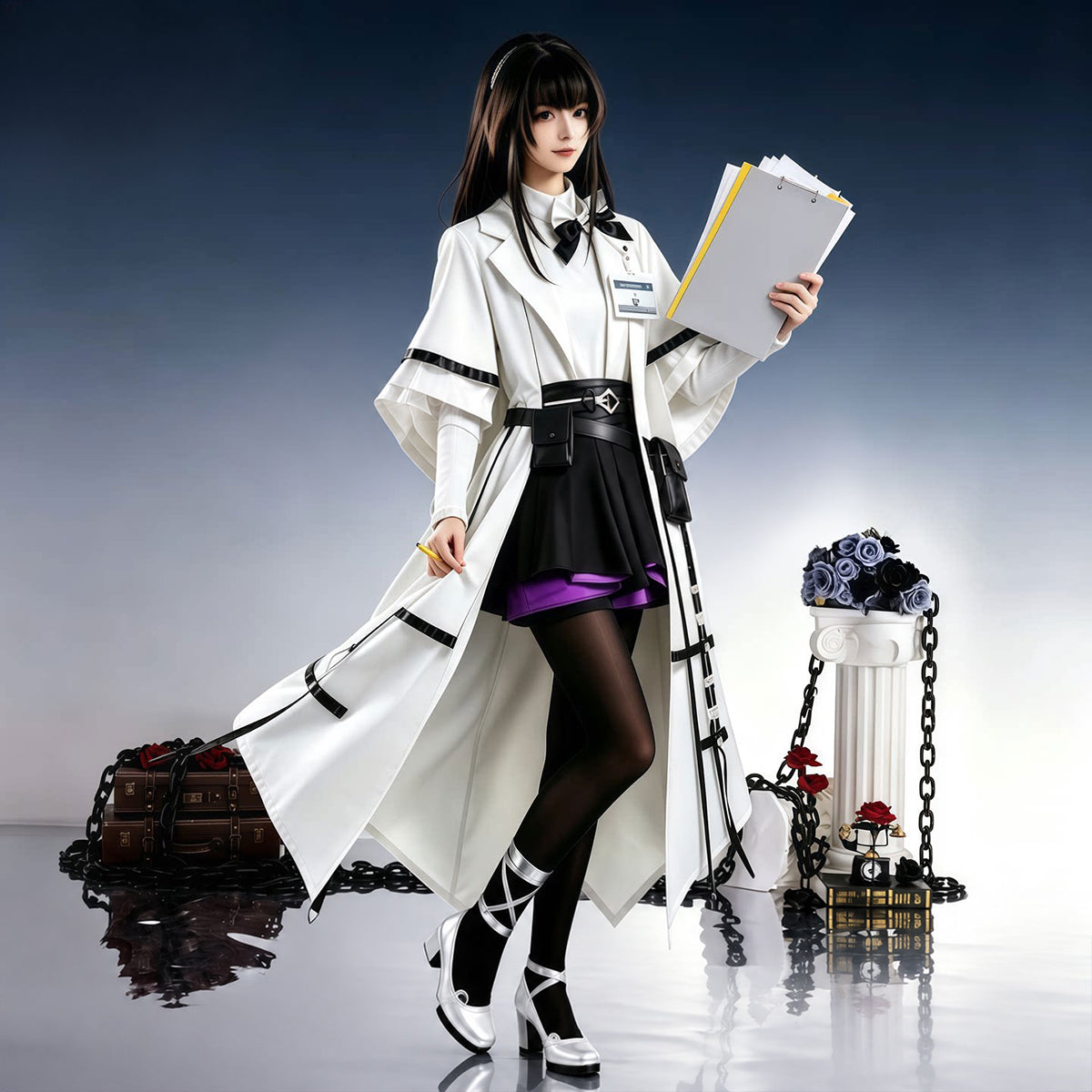 Arknights Priestess Doctor Cosplay Costume