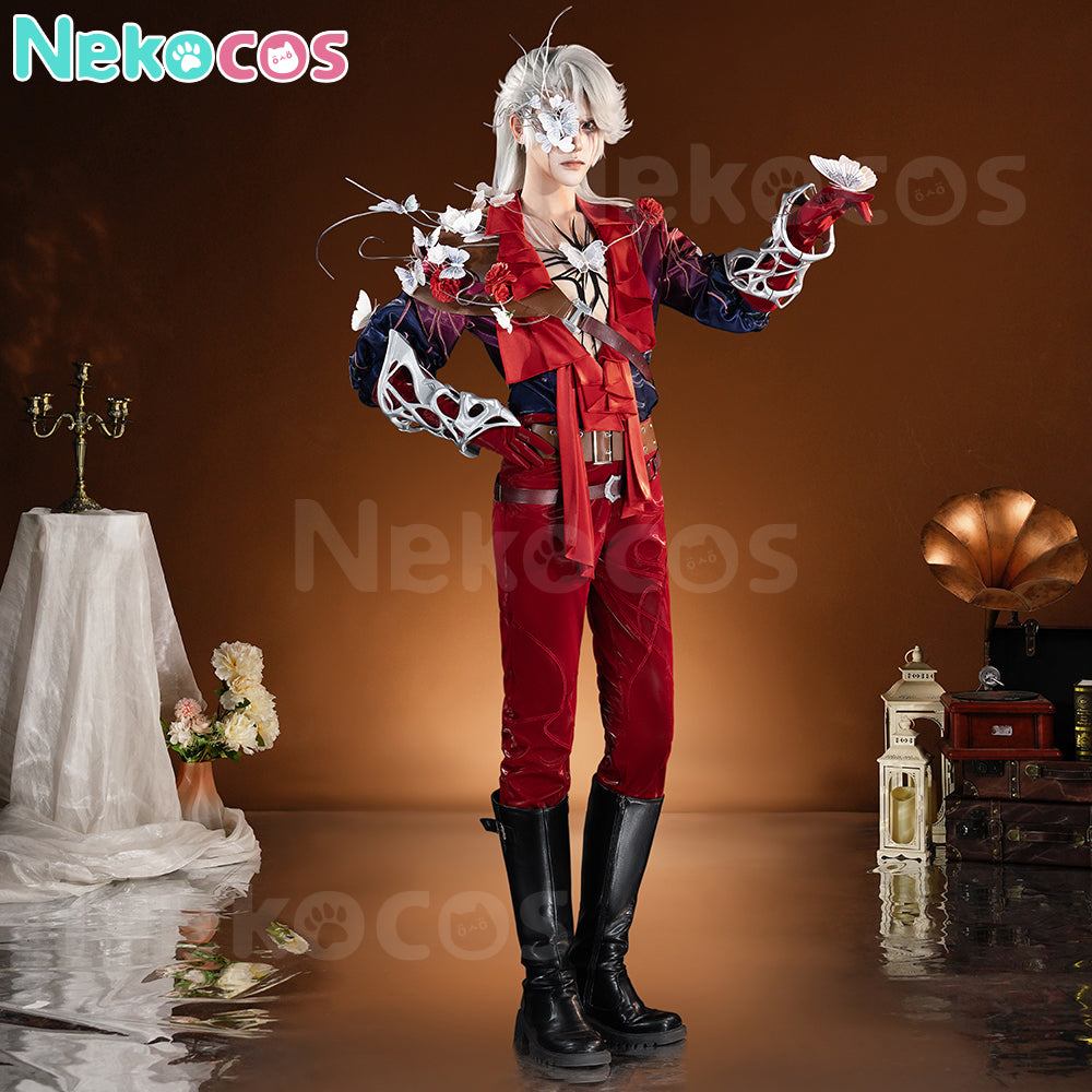 【Nekocos】Game Identity V Cosplay Mercenary Naib Subedar Man in Red Cosplay Costume Premium Edition | In Stock