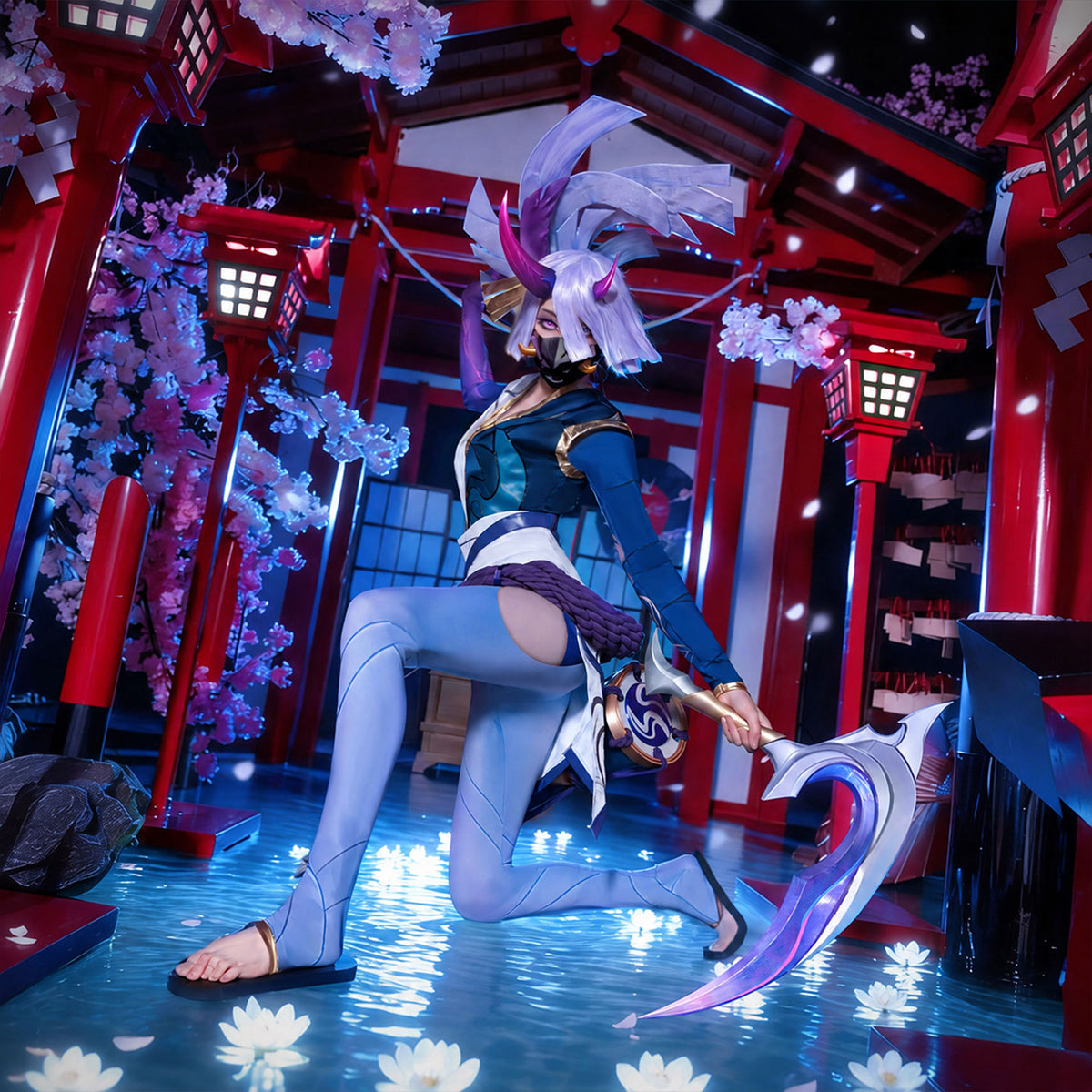 Spirit Blossom Akali Cosplay Costume - Premium EditionCostume,Game,League of Legends