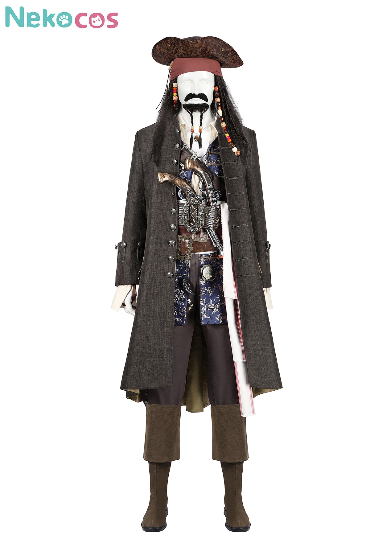 【Nekocos】Movie Jack Cosplay Costume Black Jacket Uniform Halloween Cape Standard Collar Custom Christmas Cosplay Costume | Custom-Tailor