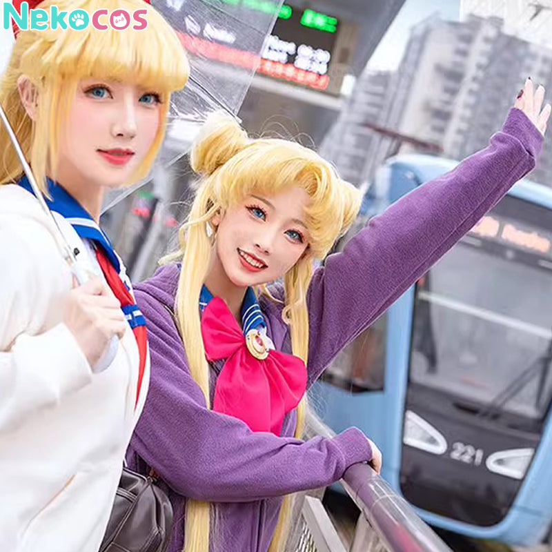 【Nekocos】Anime Cosplay Usagi Tsukino Zipper Hoodie Cosplay Costume | In Stock
