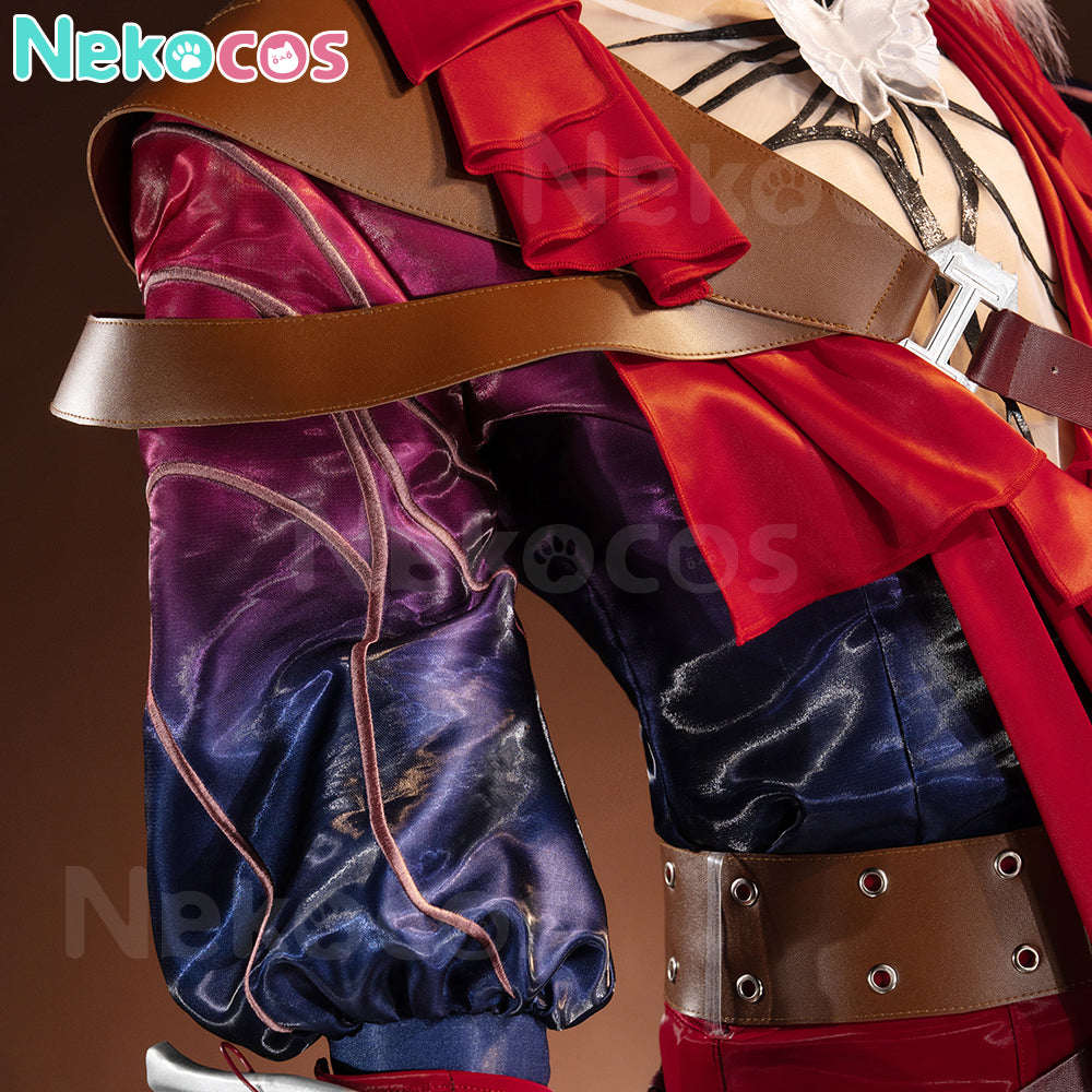 【Nekocos】Game Identity V Cosplay Mercenary Naib Subedar Man in Red Cosplay Costume Premium Edition | In Stock