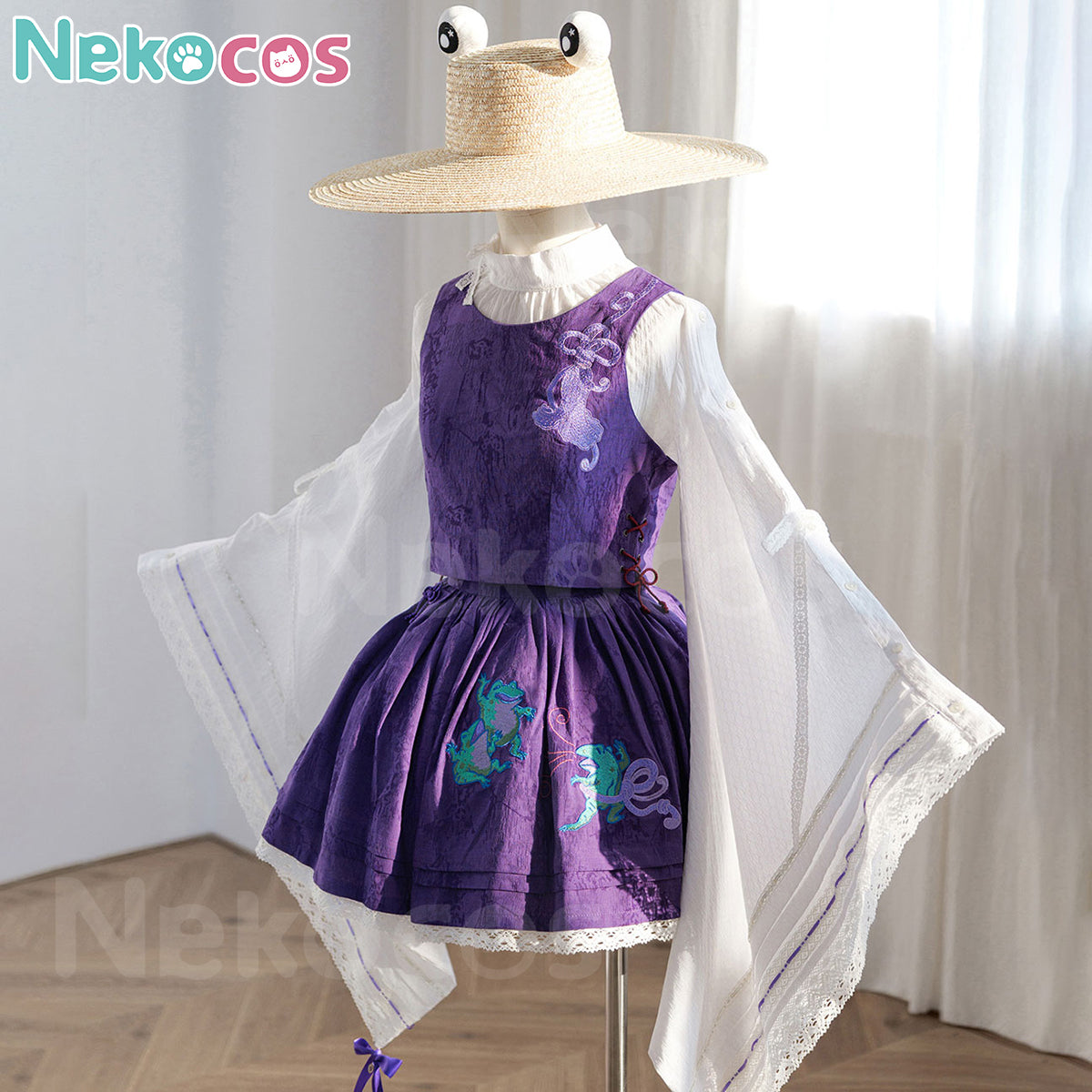 【Nekocos】Game Cosplay Suwako Moriya Cosplay Costume Premium Edition