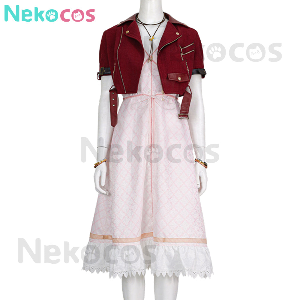 【Nekocos】Game Final Fantasy VII Cosplay Remake Aerith Upgraded version Cosplay Costume | Custom-Tailor