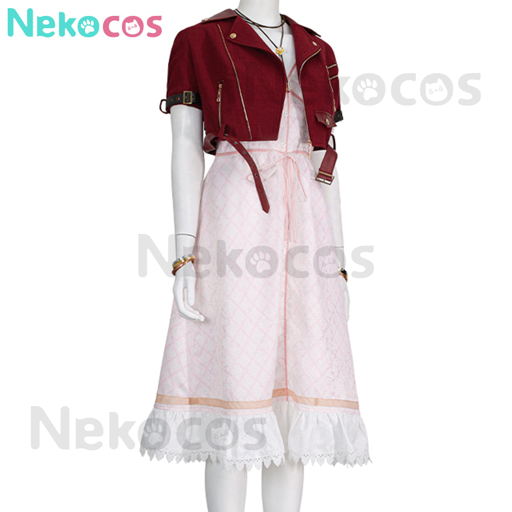 【Nekocos】Game Final Fantasy VII Cosplay Remake Aerith Upgraded version Cosplay Costume | Custom-Tailor