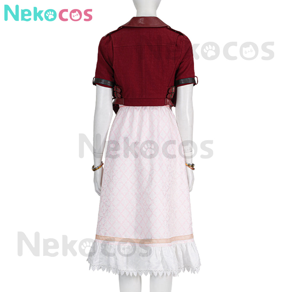【Nekocos】Game Final Fantasy VII Cosplay Remake Aerith Upgraded version Cosplay Costume | Custom-Tailor