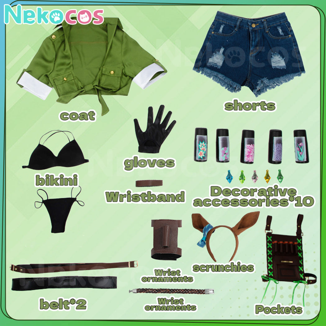 【Nekocos】Game Uma Musume Pretty Derby Cosplay Swimsuit Agnes Tachyon Cosplay Costume | Pre-Sale