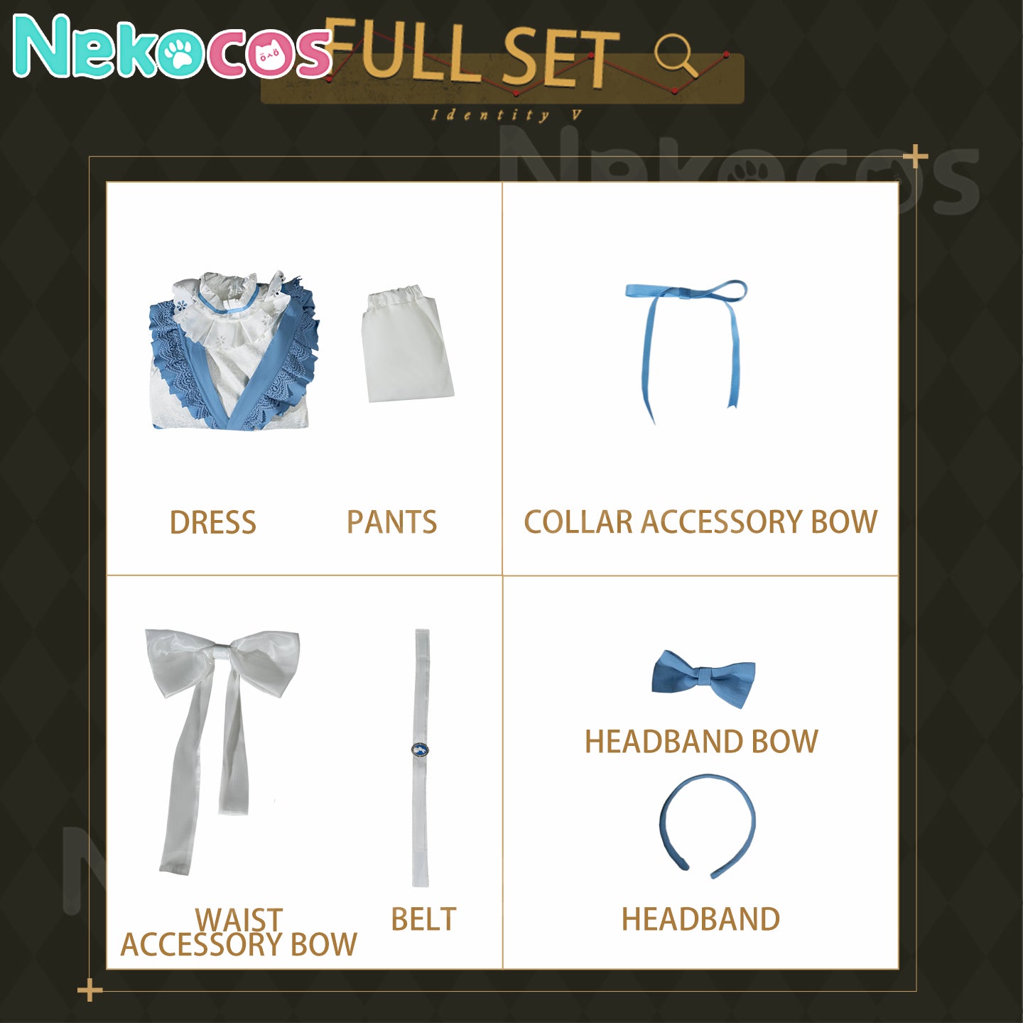 【Nekocos】Game Identity V Cosplay Alice in Dreamland Cosplay Costume Premium Edition | Custom-Tailor