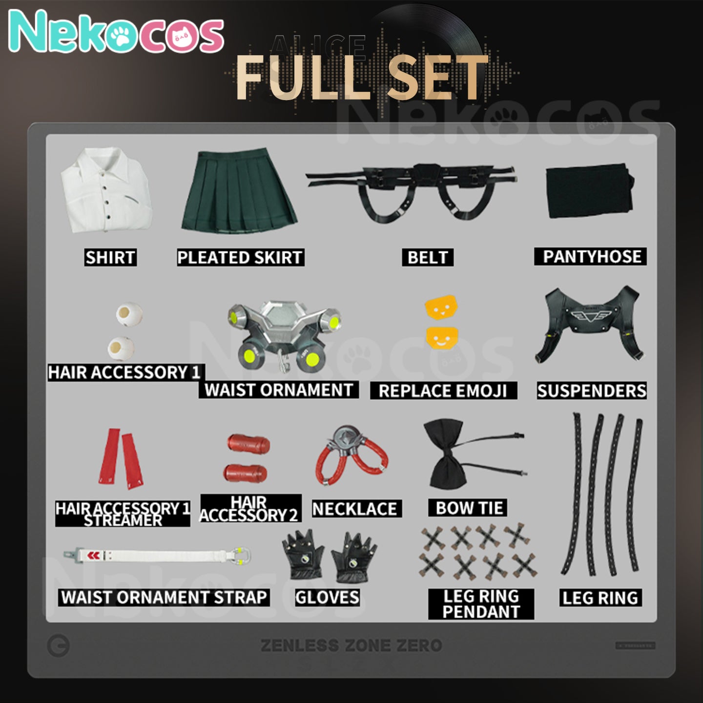 【Nekocos】Game Zenless Zone Zero Cosplay Alice Cosplay Costume Premium Edition | Custom-Tailor