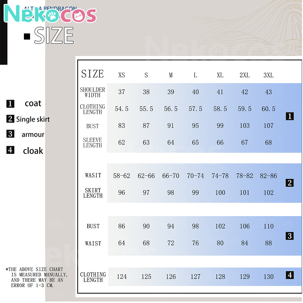 【Nekocos】Game Fate Grand Order Cosplay Altria Pendragon Cosplay Costume | In Stock