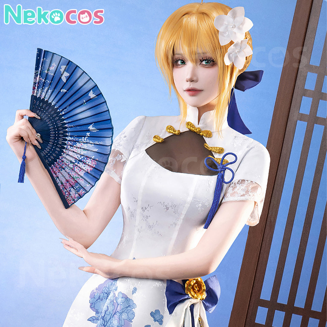 【Nekocos】Game Fate Grand Order Cosplay 4th anniversary Altria Pendragon Cosplay Costume | In Stock