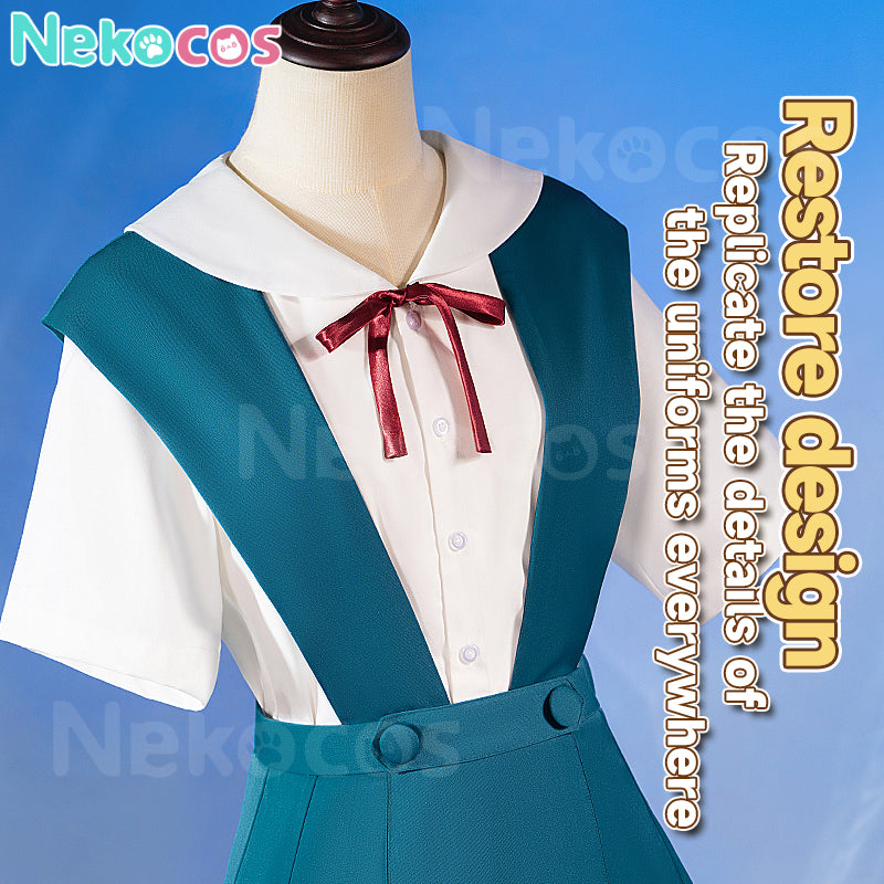 【Nekocos】Anime Neon Genesis Evangelion Cosplay Asuka Langley Soryu School Uniform Cosplay Costume | In Stock