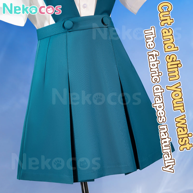 【Nekocos】Anime Neon Genesis Evangelion Cosplay Asuka Langley Soryu School Uniform Cosplay Costume | In Stock