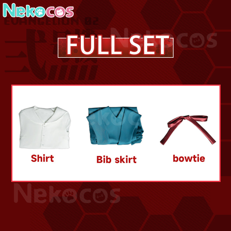【Nekocos】Anime Neon Genesis Evangelion Cosplay Asuka Langley Soryu School Uniform Cosplay Costume | In Stock