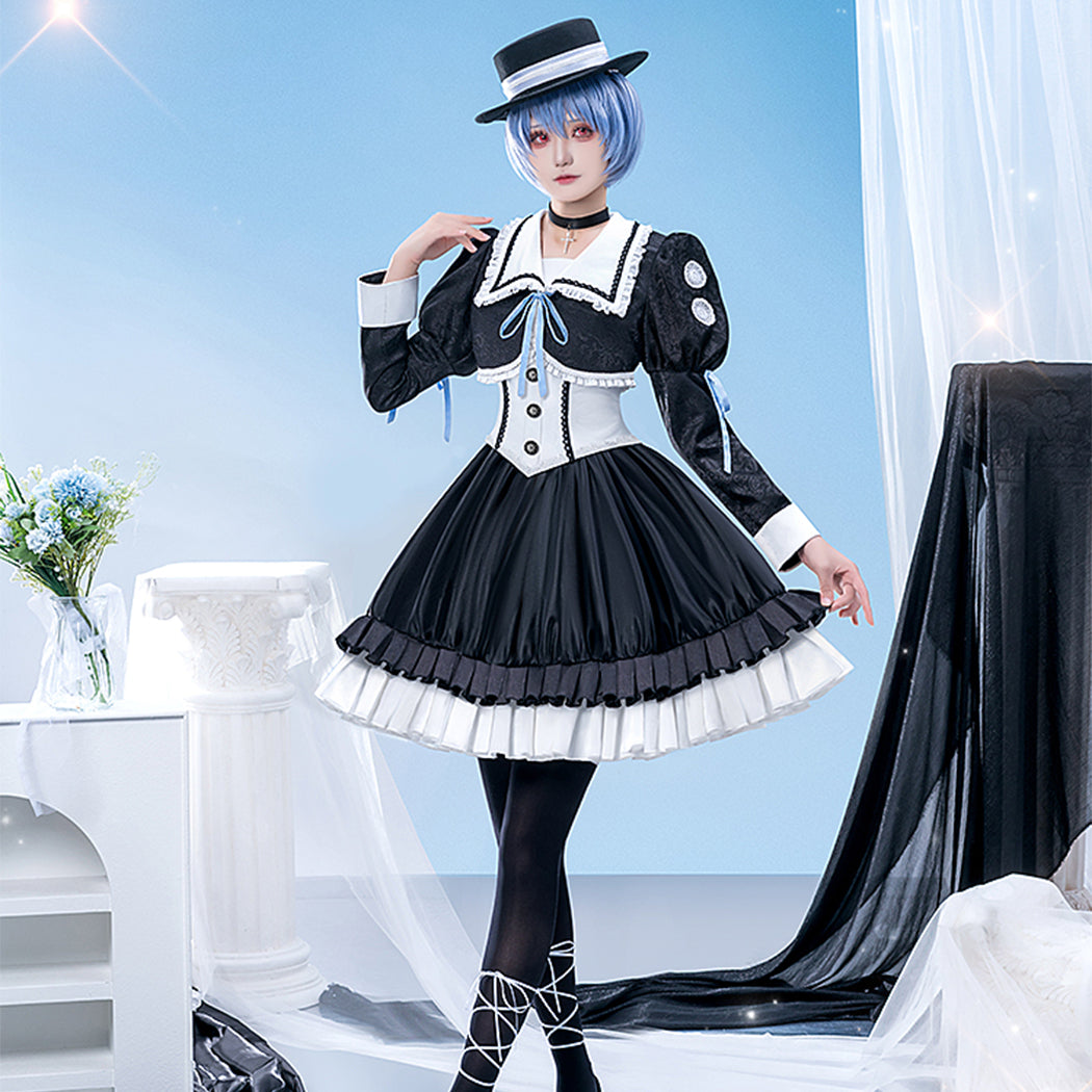 【Nekocos】Game NEON GENESIS EVANGELION Cosplay Ayanami Rei Cosplay Costume | In Stock
