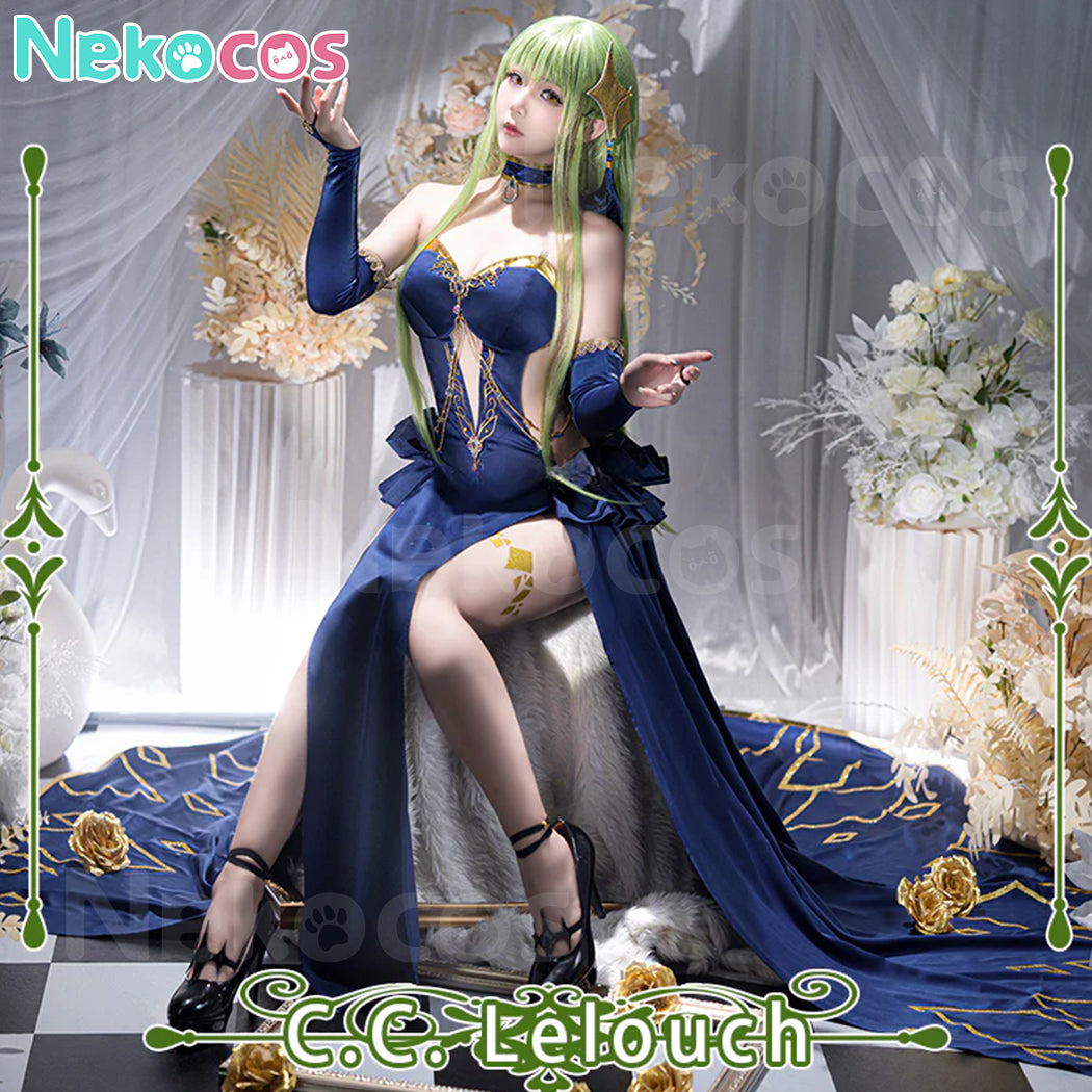 【Nekocos】Anime Code Geass Cosplay C.C. Chessboard Banquet Cosplay Costume Premium Edition | In Stock