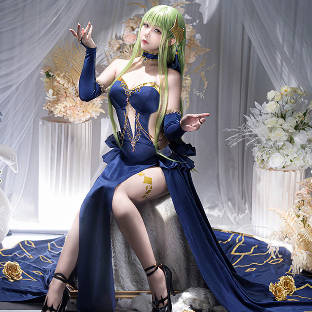 ăNekocosăAnime Code Geass Cosplay C.C. Chessboard Banquet Cosplay Costume Premium Edition | In Stock
