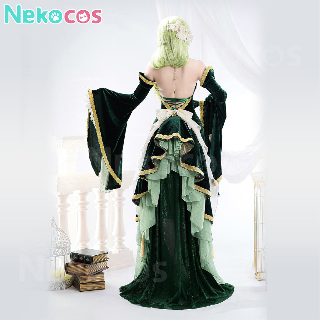【Nekocos】Anime Code Geass Cosplay C.C. Dark Green Dress Cosplay Costume Premium Edition | In Stock